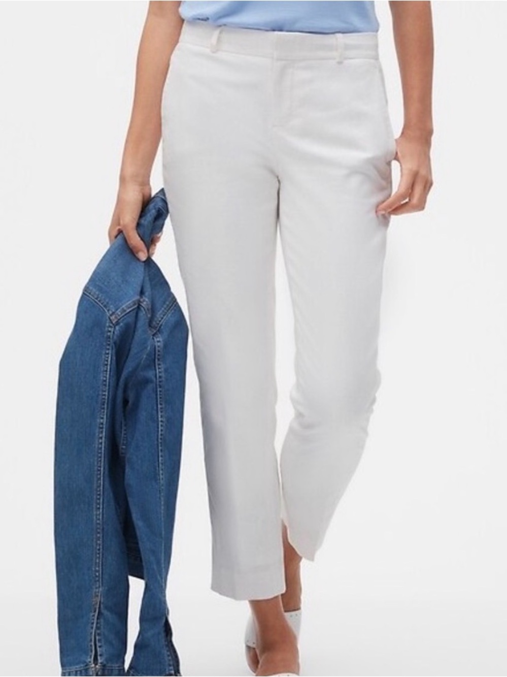 Banana Republic White Ankle Slim Pants